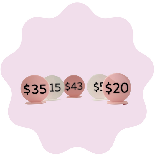 Acrylic Market Price Tags