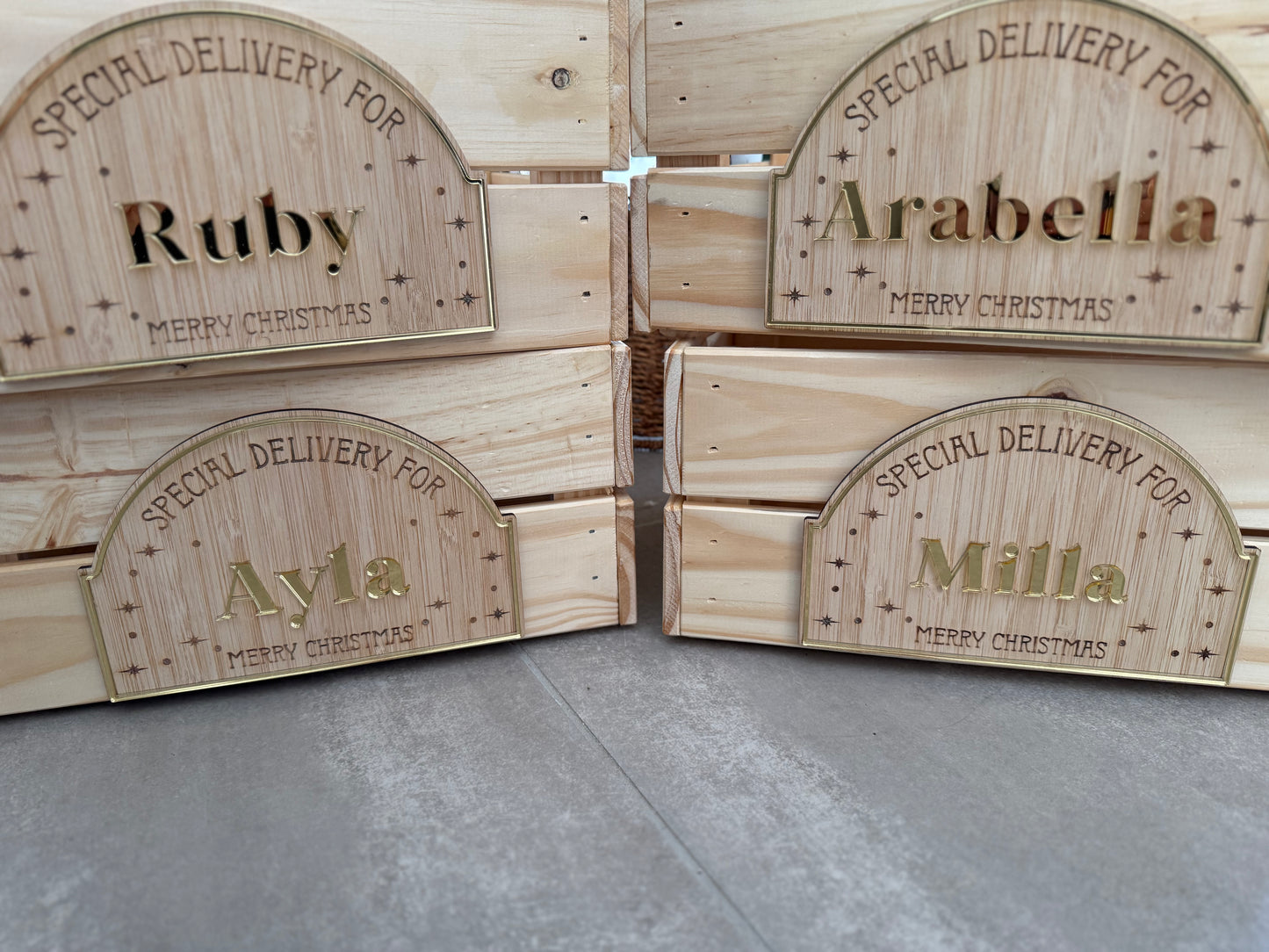 Christmas Crate  and plaque