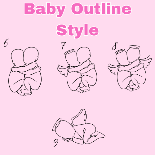 Baby Silhouette to Scale 1:1 at birth